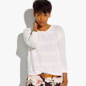 Madewell White Stitch Mix Sweater Size M